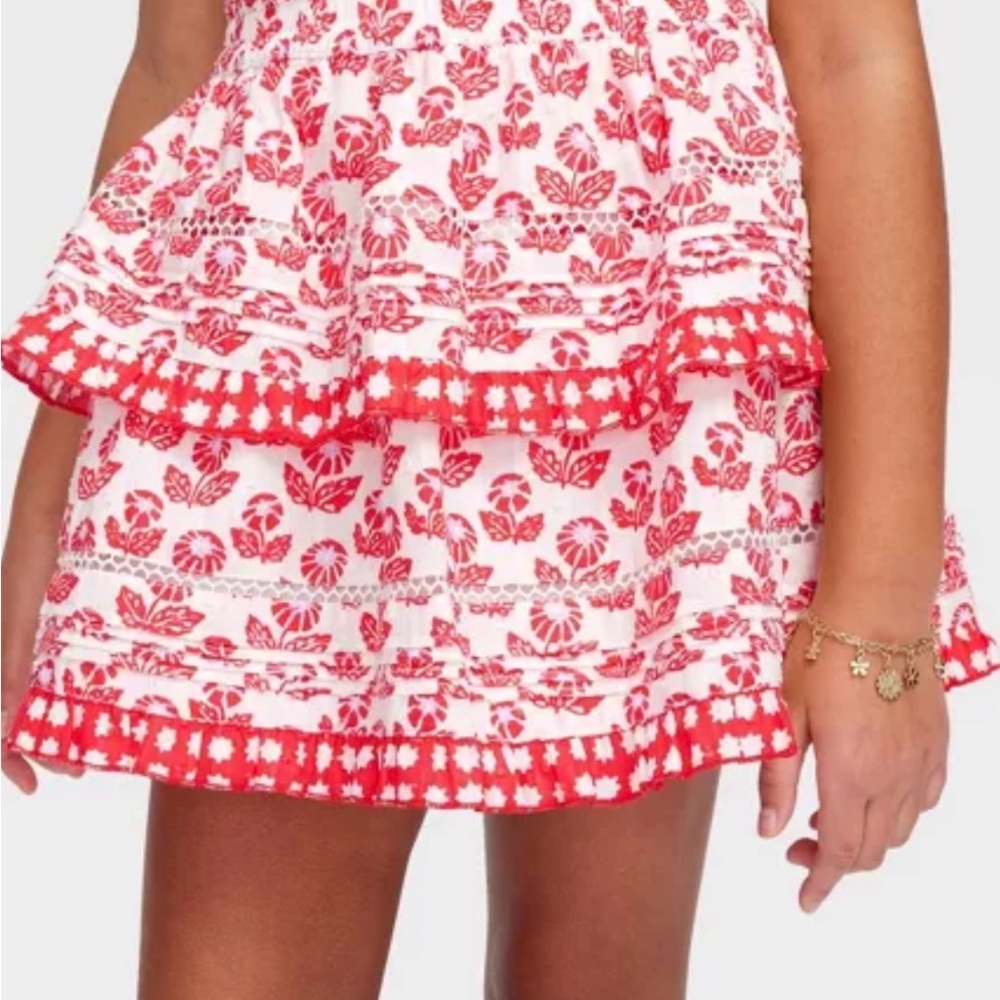 Girls' Floral Tiered Mini Skirt Red - Roller Rabbit x Target Girls MEDIUM